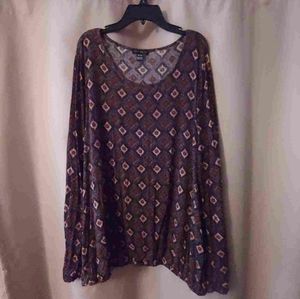 Brown pattern blouse